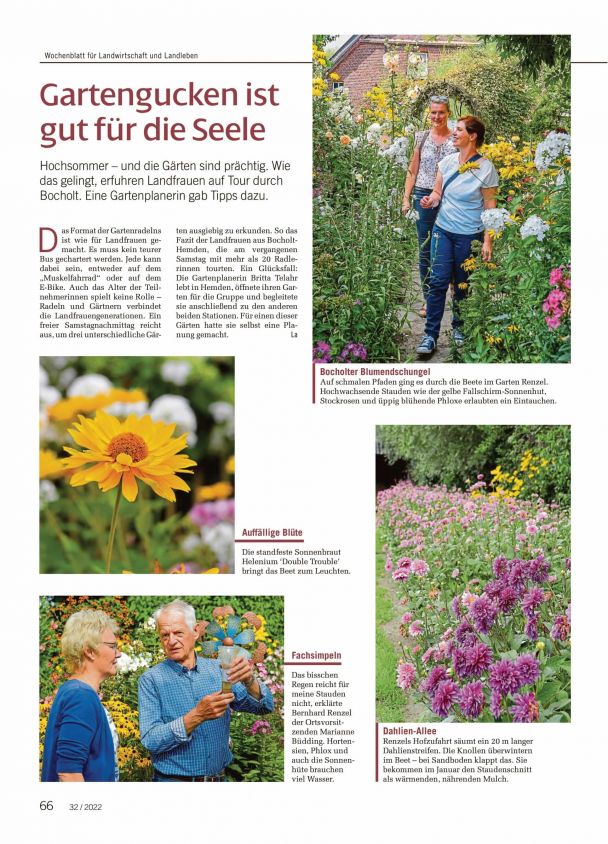 Bericht im Wochenblatt für Landwirtschaft und Landleben, Ausgabe 32 / 2022